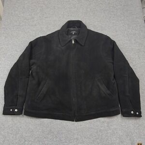 Colebrook Jacket Mens XL Black Wool Bomber Full Zip Insulated Lined Pockets